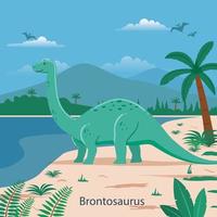 Brontosaurus. prähistorisches Tier vektor