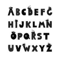 Schriftarten ABC-Symbole im Cartoon-Stil für Kinder. geeignet für Drucke, Poster, Tapeten. vektor