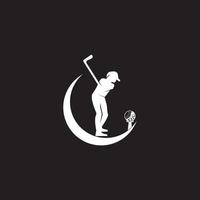 Golfsymbol und Symbolvektorvorlage vektor