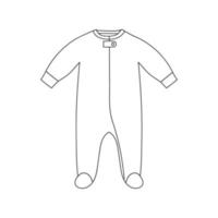 Strichzeichnungen für Babys. Langarm-Anzug im flachen Stil vektor