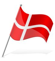Danmark flagga vektor illustration