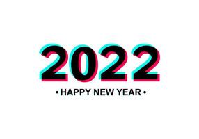 2022. 2022 gott nytt år. 2022 vektordesignillustration liknande för hälsningar, kort, inbjudningar, banderoller eller bakgrunder vektor