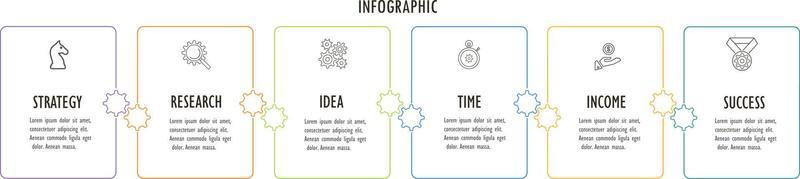 Infografiken für Geschäftskonzept mit Symboloptionen oder Schritten. vektor