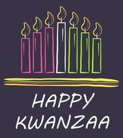 glad kwanzaa inbjudningsvektor för webb, kort, sociala medier. glad kwanza firas från 26 december till 1 januari vektor