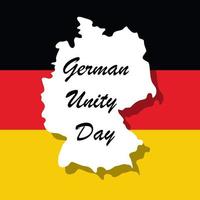 Tag der deutschen Einheit - Tag der deutschen Einheit, nationale Deutschland-Feiertagsgrußkarte, Banner, Plakatvorlage. Flagge der patriotischen Nationenfarben. Vektor-Illustration vektor