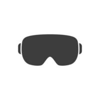 Kopfhörer der virtuellen Realität. VR-Brille flach Symbol. VR-Brille für Computerspiele. Vektor