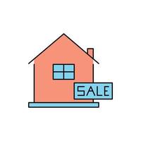 Haus zum Verkauf Symbol Vektor