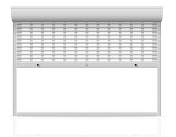 Metall perforierte rollende Fensterläden-Vektorillustration vektor