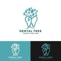 Bio-Dentallogo für natürliches Zahn-, Zahnpflege-, Zahnarzt-, Geschäfts- und Firmenlogo. vektor