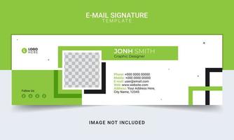 E-Mail-Signaturvorlage oder modernes Business-E-Mail-Fußzeilendesign vektor