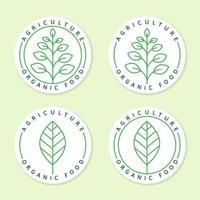 jordbruk ekologisk mat logotyp eller illustration etikett, klistermärke vektor