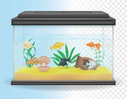 transparent aquarium vektor illustration