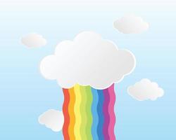 moln med regnbåge abstrakt bakgrund vektor