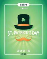 st. patricks day luck of the irish poster design. vektor