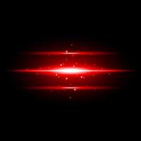abstrakter Rotlicht-Flare-Ray-Effekt auf dunklem Hintergrund beleuchtet vektor