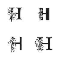 Buchstabe h Logo Symbol Vektor Designvorlage