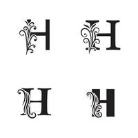 Buchstabe h Logo Symbol Vektor Designvorlage