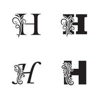 Buchstabe h Logo Symbol Vektor Designvorlage