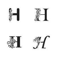 Buchstabe h Logo Symbol Vektor Designvorlage