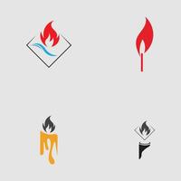 Satz von Kerzenlicht-Symbol-Logo-Design-Vektor-Vorlage vektor