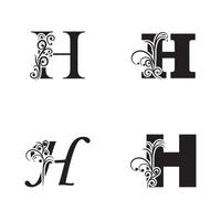 Buchstabe h Logo Symbol Vektor Designvorlage