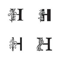 bokstaven h logotyp ikon vektor formgivningsmall