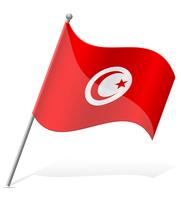 Flagge der Tunesien-Vektor-Illustration vektor