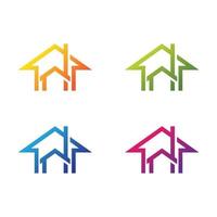 Immobilien-Logo-Icon-Set vektor