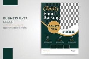 Vektor-Vorlagendesign für Spendenflyer für Wohltätigkeitsorganisationen vektor