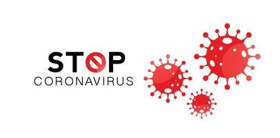 stoppa coronaviruset. coronavirus utbrott. faran med coronavirus och risken för folkhälsan. medicinskt koncept med farliga celler. vektor