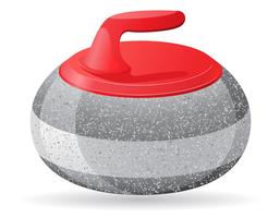 sten för curling sport spel vektor illustration
