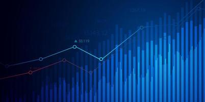 aktiemarknadsinvestering handel graf i grafiskt koncept som lämpar sig för finansiella investeringar eller ekonomiska trender affärsidé. vektor illustration design