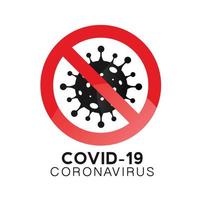 Coronavirus stoppen. Ausbruch Coronavirus. die Gefahr des Coronavirus und die Gefahr für die öffentliche Gesundheit. medizinisches Konzept mit gefährlichen Zellen. vektor