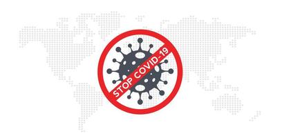 covid-19 coronavirus koncept utbrott influensa bakgrund. pandemisk medicinsk hälsorisk koncept med sjukdomscell är farlig vektordesign vektor