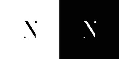 modernes und luxuriöses Logo-Design mit Buchstaben n Initialen vektor