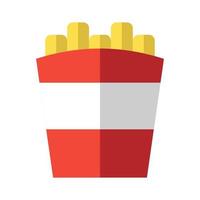 Pommes frites flaches design illustration vektor