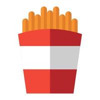 Pommes frites flaches design illustration vektor