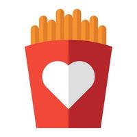 Pommes frites flaches design illustration vektor