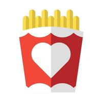 Pommes frites flaches design illustration vektor