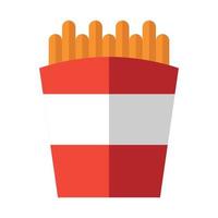 Pommes frites flaches design illustration vektor