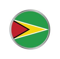 Guyana flagga med cirkelram vektor