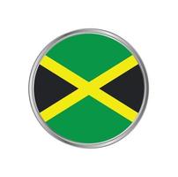 Jamaika-Flagge mit Metallrahmen vektor
