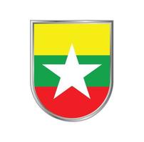 myanmar flagga vektor