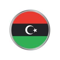 Libyen-Flagge mit Metallrahmen vektor
