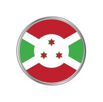 Burundi-Flagge mit Metallrahmen vektor