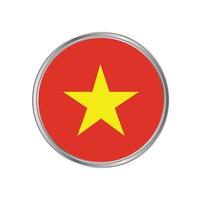 vietnam flagga med cirkelram vektor