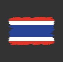 Thailand-Flagge mit Aquarellpinsel vektor