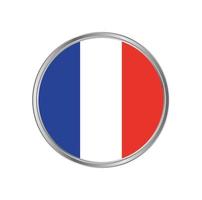 Frankrike flagga med cirkelram vektor