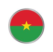 burkina faso flagga med metallram vektor