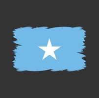 Somalia-Flagge mit Aquarellpinsel vektor